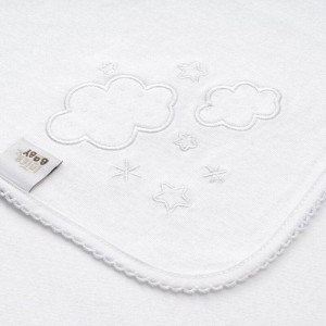 Interbaby Christening Handkerchief White Clouds Interbaby Christening Handkerchief White Clouds