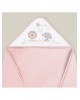Interbaby Hooded Towel and Bib Jungle Pink
