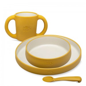Interbaby Tableware 4pc Set Ochre Interbaby Tableware 4pc Set Ochre