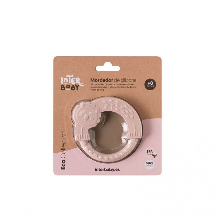 Interbaby Silicone Teether Pink