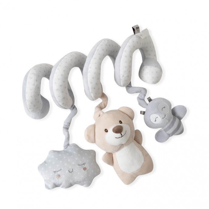 Interbaby Spiral Toy Bear Grey