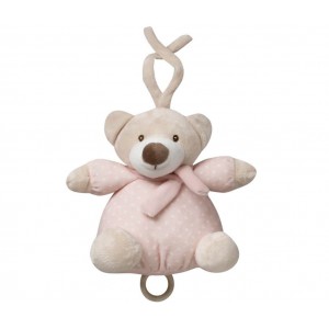 Interbaby Musical Plush Bear Pink Interbaby Musical Plush Bear Pink