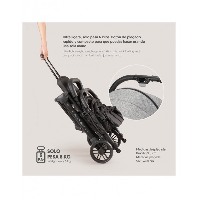 Interbaby Stroller Space Plus Grey Interbaby Stroller Space Plus Grey