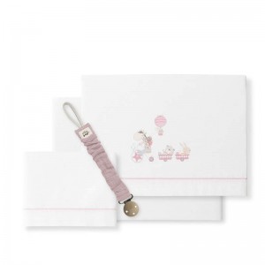 Interbaby Cot Sheets Set Cotton Giraffe Pink Interbaby Cot Sheets Set Cotton Giraffe Pink