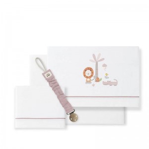 Interbaby Cot Sheets Set Cotton Lion Pink Interbaby Cot Sheets Set Cotton Lion Pink