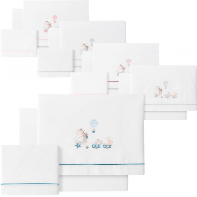 Interbaby Cotbed Sheets Set Cotton Giraffe Green