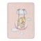 Interbaby Fleece Blanket Bear on Moon Pink