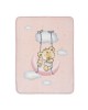 Interbaby Fleece Blanket Bear on Moon Pink