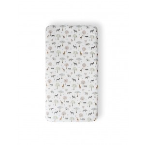 Interbaby Bedding Set Jungle White Petrol Blue