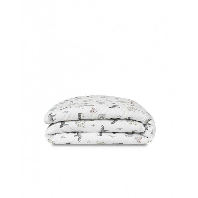 Interbaby Bedding Set Jungle White Petrol Blue