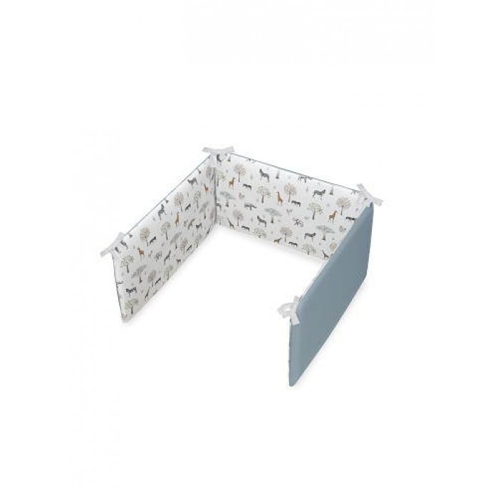 Interbaby Bedding Set Jungle White Petrol Blue