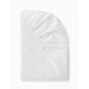 Interbaby Fitted Sheet Cotton Crib 80x50cm White Interbaby Fitted Sheet Cotton Crib 80x50cm White