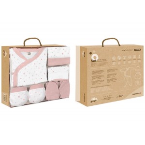 Interbaby Gift Set 5pc Flowers Pink Interbaby Gift Set 5pc Flowers Pink