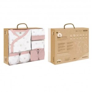 Interbaby Gift Set 5pc Bear Pink Interbaby Gift Set 5pc Bear Pink