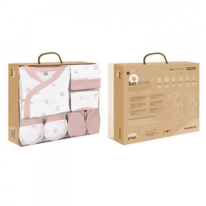 Interbaby Gift Set 5pc Bear Pink Interbaby Gift Set 5pc Bear Pink