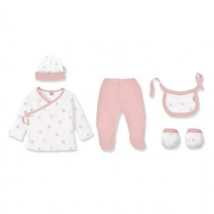 Interbaby Gift Set 5pc Bear Pink Interbaby Gift Set 5pc Bear Pink