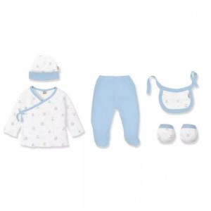 Interbaby Gift Set 5pc Bear Blue Interbaby Gift Set 5pc Bear Blue