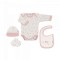 Interbaby Gift Set 4pc Leaves Pink Interbaby Gift Set 4pc Leaves Pink