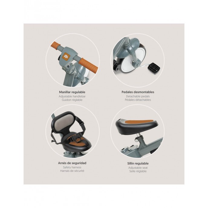 Interbaby Tricycle and Balance Bike 5 in 1 Grey Interbaby Tricycle and Balance Bike 5 in 1 Grey
