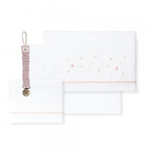 Interbaby Cot Sheets Set Cotton Luna Pink