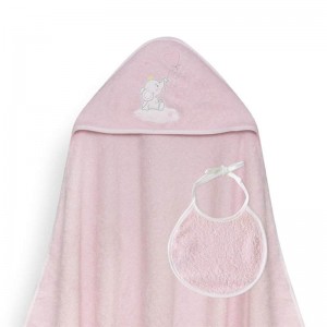 Interbaby Hooded Towel Elephant Pink Interbaby Hooded Towel Elephant Pink