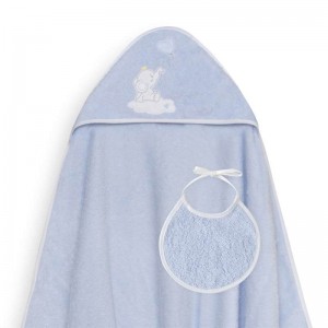 Interbaby Hooded Towel Elephant Blue Interbaby Hooded Towel Elephant Blue