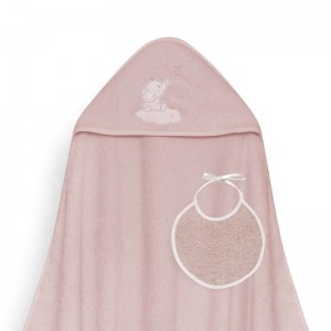Interbaby Hooded Towel Elephant Dark Pink Interbaby Hooded Towel Elephant Dark Pink