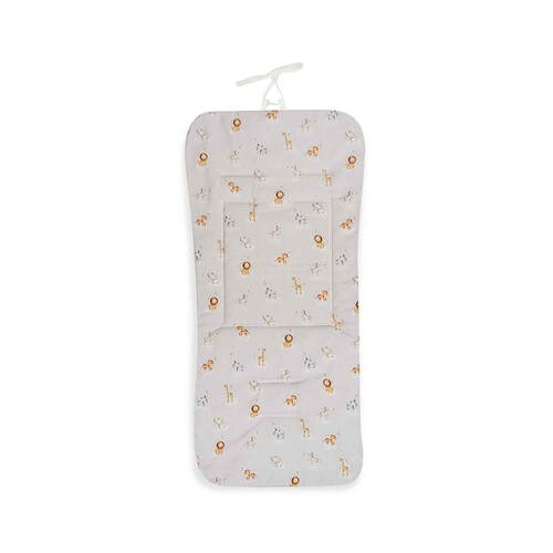 Interbaby Pushchair Liner Reversible Safari Pink Interbaby Pushchair Liner Reversible Safari Pink