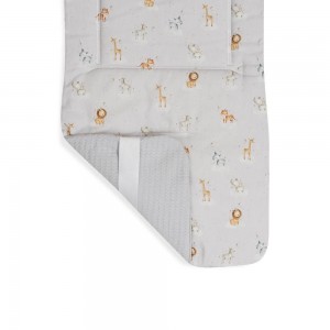 Interbaby Pushchair Liner Reversible Safari Grey Interbaby Pushchair Liner Reversible Safari Grey