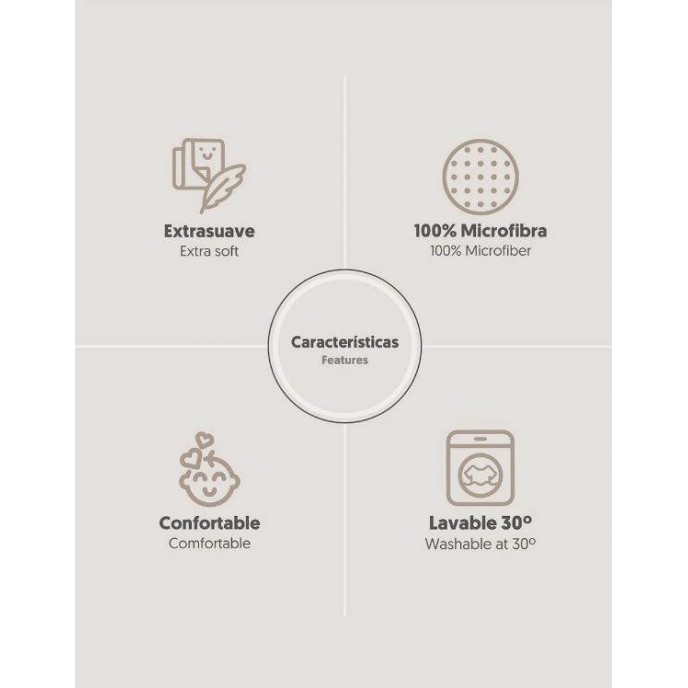 Interbaby Cot Sheets Set Fleece Stars Beige Interbaby Cot Sheets Set Fleece Stars Beige