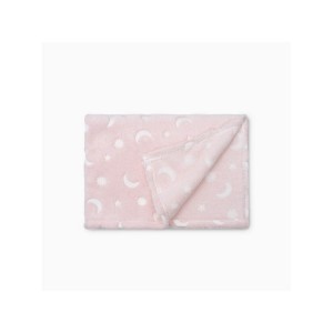 Interbaby Fleece Blanket Moon Stars Pink Interbaby Fleece Blanket Moon Stars Pink