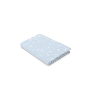 Interbaby Fleece Blanket Moon Stars Blue Interbaby Fleece Blanket Moon Stars Blue