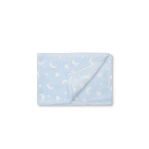 Interbaby Fleece Blanket Moon Stars Blue Interbaby Fleece Blanket Moon Stars Blue