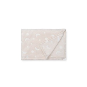 Interbaby Fleece Blanket Moon Stars Beige Interbaby Fleece Blanket Moon Stars Beige