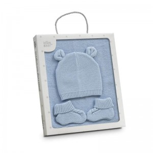 Interbaby Blanket Hat and Socks Set Blue Interbaby Blanket Hat and Socks Set Blue