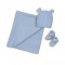 Interbaby Blanket Hat and Socks Set Blue Interbaby Blanket Hat and Socks Set Blue