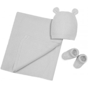 Interbaby Blanket Hat and Socks Set Grey Interbaby Blanket Hat and Socks Set Grey