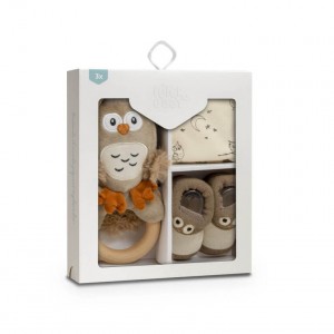 Interbaby Gift Set Owl Beige Interbaby Gift Set Owl Beige