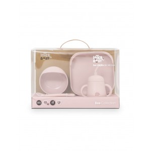 Interbaby Silicone Tableware Set Pink