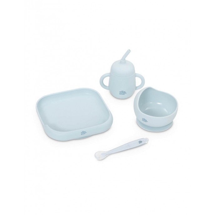 Interbaby Silicone Tableware Set Blue Interbaby Silicone Tableware Set Blue