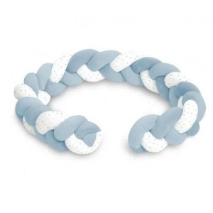 Interbaby Bumper Braid 1.5m White Blue