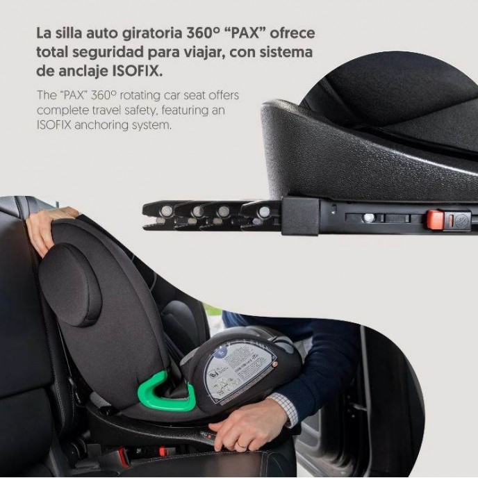 Interbaby Carseat I-Size ISOfix 360 Pax Grey (40-150cm) Interbaby Carseat I-Size ISOfix 360 Pax Grey (40-150cm)
