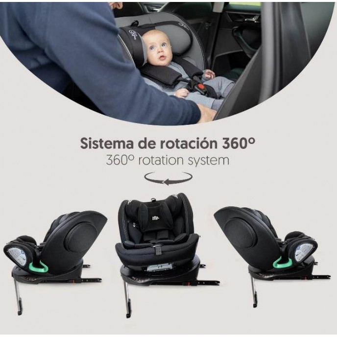 Interbaby Carseat I-Size ISOfix 360 Pax Black (40-150cm) Interbaby Carseat I-Size ISOfix 360 Pax Black (40-150cm)
