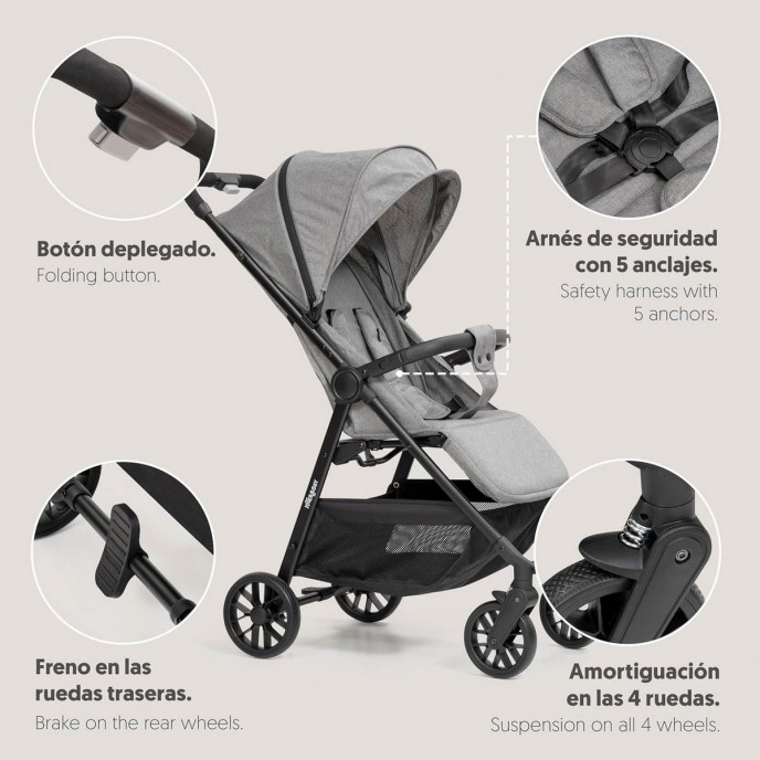 Interbaby Stroller Voyage Grey Interbaby Stroller Voyage Grey