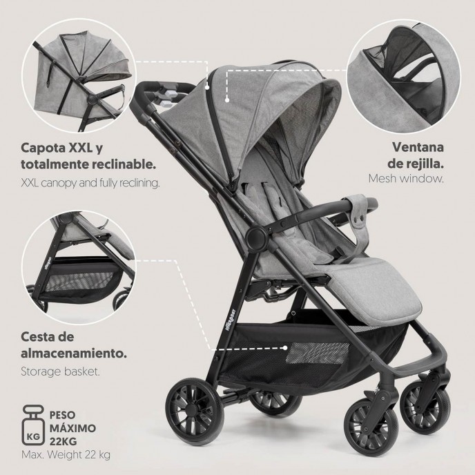 Interbaby Stroller Voyage Grey Interbaby Stroller Voyage Grey
