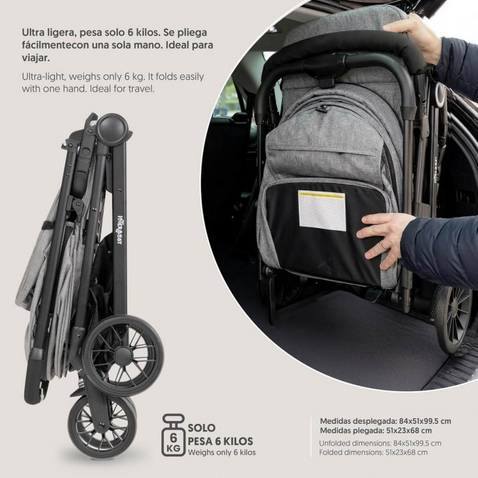 Interbaby Stroller Voyage Grey Interbaby Stroller Voyage Grey