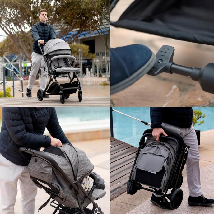 Interbaby Stroller Voyage Grey Interbaby Stroller Voyage Grey