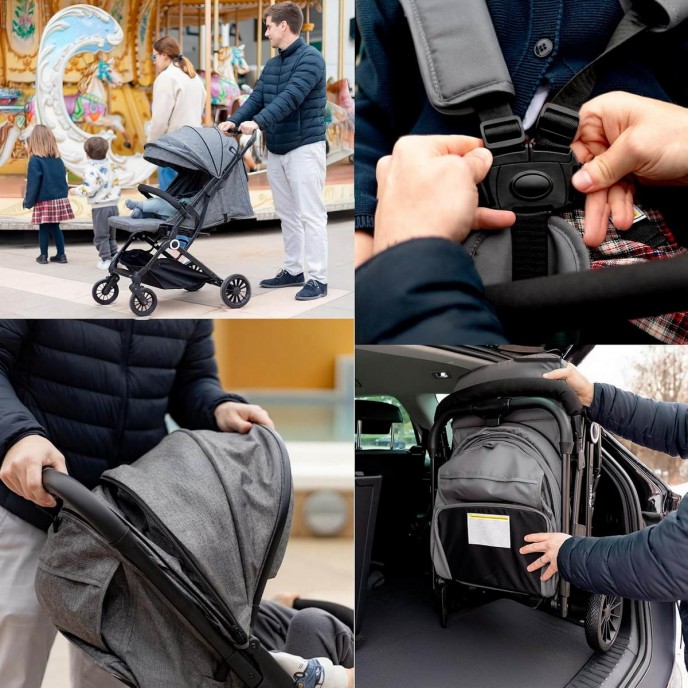 Interbaby Stroller Voyage Grey Interbaby Stroller Voyage Grey