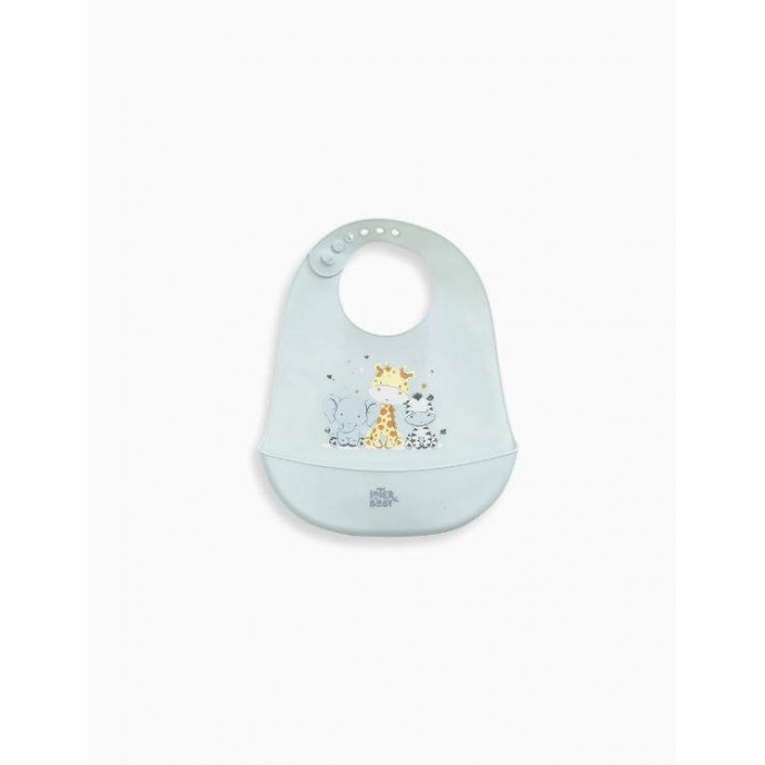 Interbaby Silicone Bib Animal Friends Blue