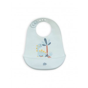 Interbaby Silicone Bib Dino Blue Interbaby Silicone Bib Dino Blue